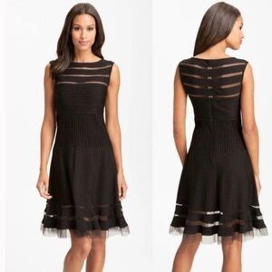 Tadashi Shoji Black Midi Dress